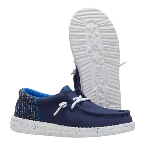 HEYDUDES Wally Funk Youth Jersey Jacquard – Peacoat Blue/Multi online