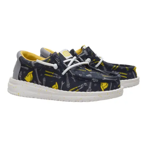 HEYDUDES Wally Toddler Construction – Navy/Multi online