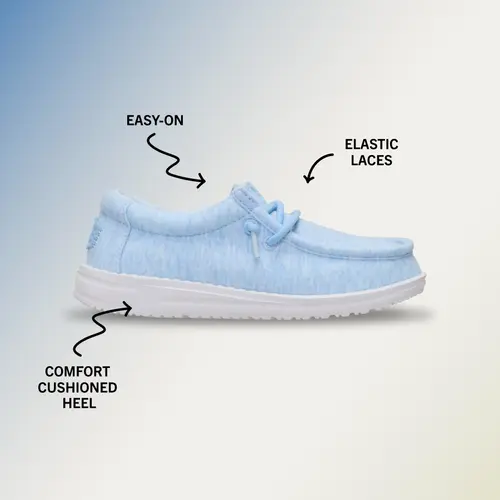 HEYDUDES Wally Toddler Stretch Jersey – Light Blue online