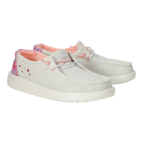 HEYDUDES Wendy Youth Iridescent Star – Silver online
