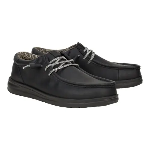 HEYDUDES Paul Leather – Black online