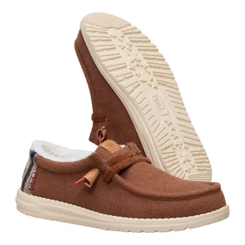 HEYDUDES Wally Cozy Plaid – Downtown Brown / Multi online