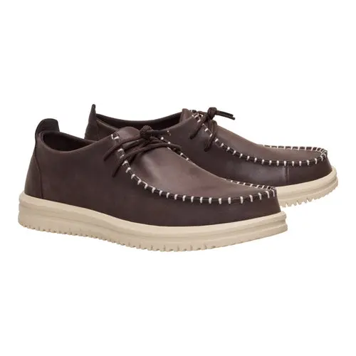 HEYDUDES Wally NXT Moc Leather – Mole Brown / Wood Ash online
