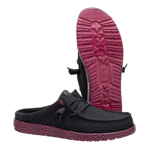 HEYDUDES Wally Slip Warped Geo – Black / Fig Purple online