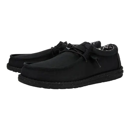HEYDUDES Wally Stretch Canvas Wide – Black / Black online