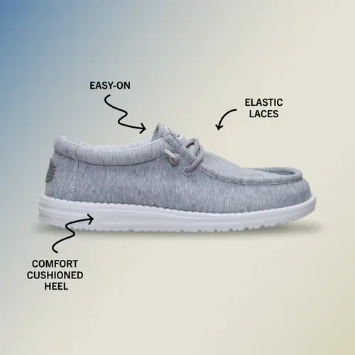 HEYDUDES Wally Stretch Jersey – Grey online