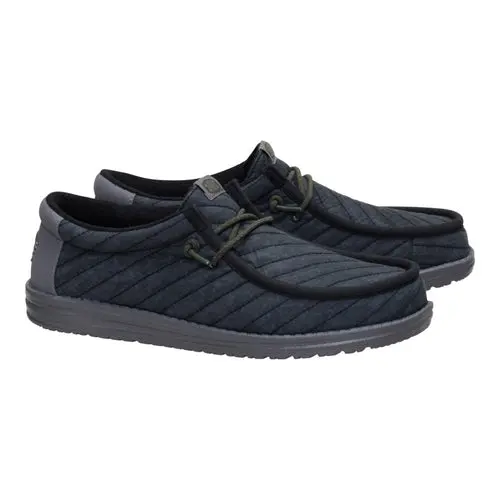 HEYDUDES Wally Washed Quilt – Black / Grey online