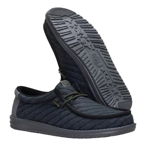 HEYDUDES Wally Washed Quilt – Black / Grey online