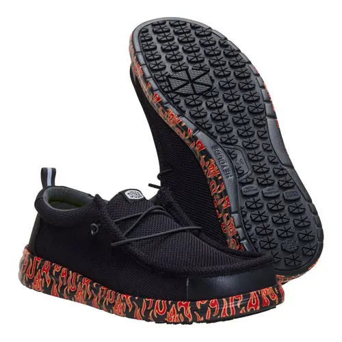 HEYDUDES Wally Work CE Flames – Black / Salsa Red online