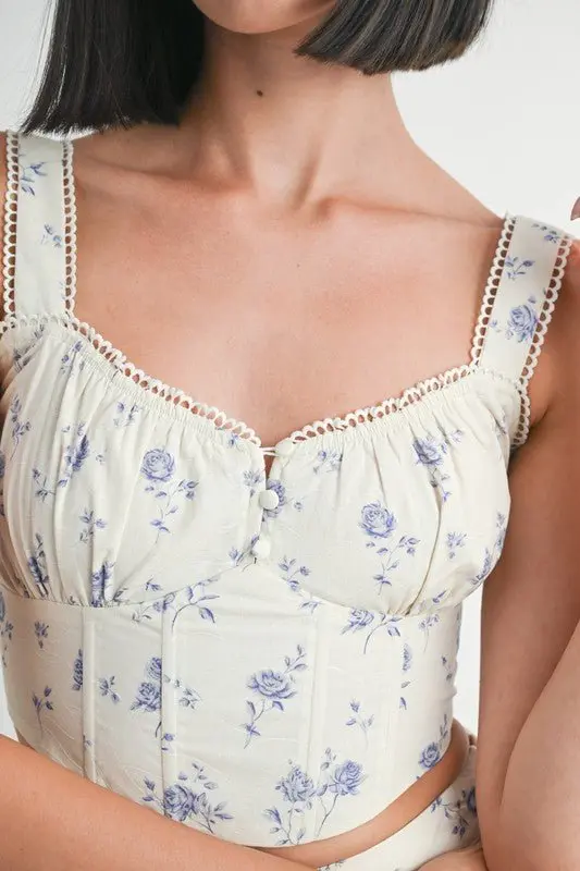 Floral Bustier Top online