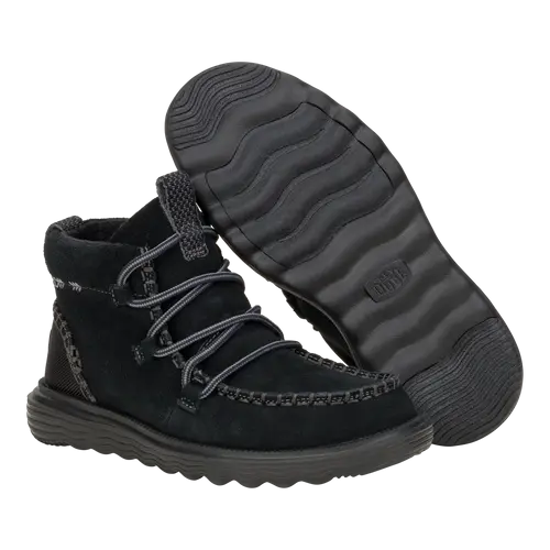 HEYDUDES Reyes Suede – Black/Black online