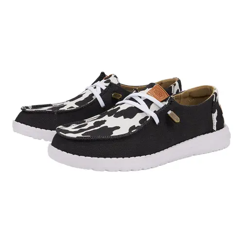 HEYDUDES Wendy Animal – Black/Cow online