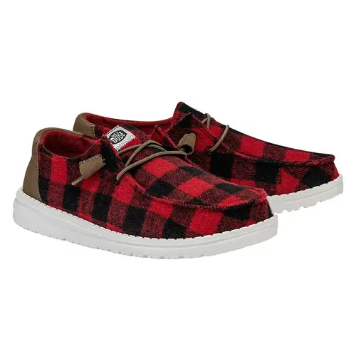 HEYDUDES Wendy Buffalo Plaid – Red and Black Plaid online