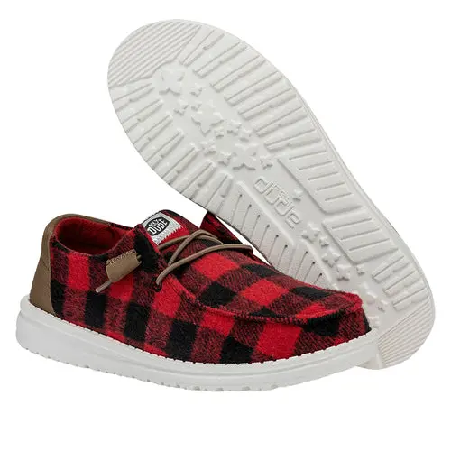 HEYDUDES Wendy Buffalo Plaid – Red and Black Plaid online