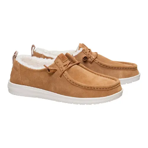 HEYDUDES Wendy Suede Shearling – Lion Orange/Multi online