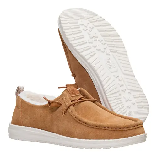 HEYDUDES Wendy Suede Shearling – Lion Orange/Multi online
